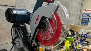 BOSCH GCM12SD Glide Miter Saw Adjustment  Setup [upl. by Ballou]