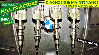 Diagnosis FUEL INJECTORS with INPA  PART 1  BMW E91 engine N43 [upl. by Coniah]