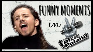 Michał Szpak Funny moments in The Voice of Poland 4 [upl. by Sudoeht564]