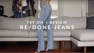 ShopReDone  Crawford Jean x Straight Skinny Jean Sizing amp Fit  Try On  Review  JULIA SUH [upl. by Madelene]