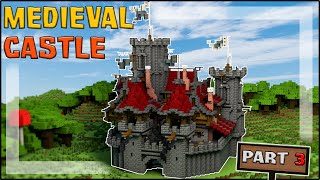 Minecraft How to Build a Medieval Castle Deepslate  Tutorial 3 [upl. by Auqinom]