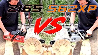 Ported 562xp vs Ported 2165 Jonsered Husqvarna 365 [upl. by Doloritas]