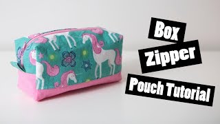 Box pouch tutorial  WITH NO RAW EDGES [upl. by Yesnikcm751]