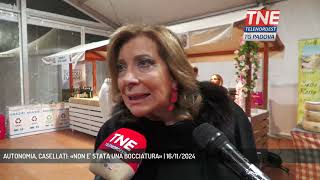 AUTONOMIA CASELLATI «NON E STATA UNA BOCCIATURA»  16112024 [upl. by Haimerej]