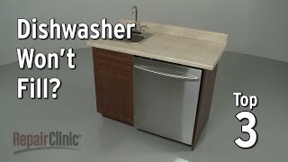 Dishwasher Won’t Fill With Water — Dishwasher Troubleshooting [upl. by Anaeco]