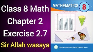 Class 8 Math New Book Chapter 2 Exercise 27  Class 8 Math New Book Unit 2 Exercise 27 [upl. by Enogitna]