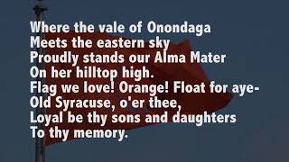 Syracuse Alma Mater w Lyrics [upl. by Lucienne103]