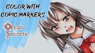 How to color Manga with Copic Markers [upl. by Dagall]