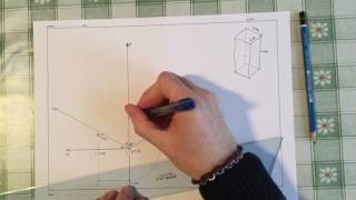 4 Assonometria isometrica prisma a base quadrata [upl. by Odlaniger]