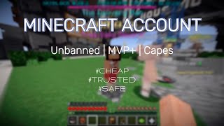 LIMITED MINECRAFT RARE ACCOUNT  MVP  Capes  GrizzyNoob [upl. by Estrella91]