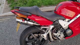 Honda vfr800 exhaust sound black widow [upl. by Aninat246]