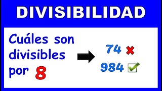 CRITERIO DE DIVISIBILIDAD DEL 8 [upl. by Ardnuahs]