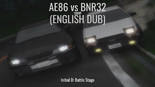 AE86 vs R32  Initial D Battle Stage  English Dub [upl. by Cartwell]