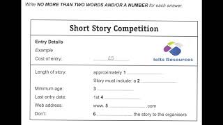 EASY IELTS LISTENING TEST FOR BEGINNERS  short story competition best listening test for practice [upl. by Stegman]