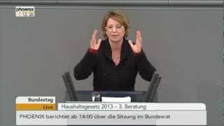 Bundeshaushalt 2013 Priska Hinz Bündnis 90Die Grünen [upl. by Rauch]