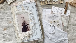 Vintage French Haberdashery Journal Flip through [upl. by Odrick]