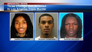 Gang members from Chicago arrested for deadly triple shooting in ritzy Los Angeles area police [upl. by Nytram]