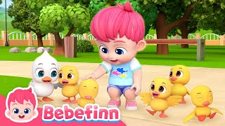 Five Little Ducks 🦆ㅣEP136ㅣSong for KidsㅣBebefinn Nursery Rhymes [upl. by Llenaj]