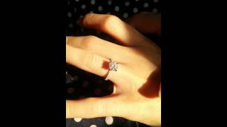 Blue Nile Diamond Engagement Ring 15 Carat G Color VS2 [upl. by Selrhc]