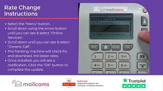 Neopost  Quadient IS200 Series Rate Change Update Instructions [upl. by Eceeryt]