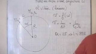 cours 1S physique ch2 vitesse lineaire et angulaire [upl. by Nabal]