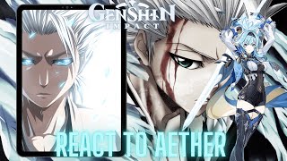 Genshin impact react to Aether as hitsugaya toshiro  Bleach  Gacha life 2  ichigo kurosaki [upl. by Oretna]