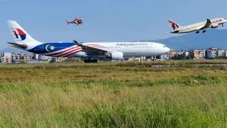 kathmandu airport landing amp takeoff [upl. by Narat]