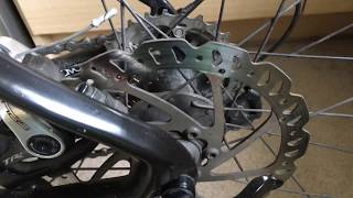 Cleaning bicycle disk brakes [upl. by Adiasteb224]