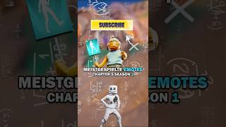 FORTNITE meistgespielte EMOTES chapter 5 season 1 [upl. by Ativad247]