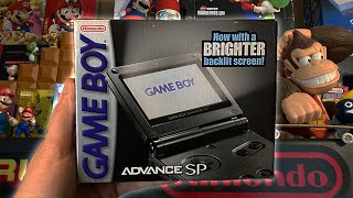 Gameboy Advance SP Graphite Unboxing [upl. by Alahsal124]