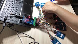 Multiple RC522 arduino rfid 2  10 EA RC522 Arduino RFID demonstration video [upl. by Neenad]