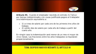 Despidos masivos mediante el artículo 45 [upl. by Burnley]