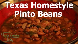 Texas Homestyle Pinto Beans Recipe Tutorial S5 Ep 506 [upl. by Pelag]