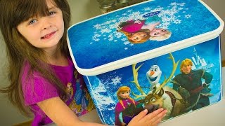 HUGE Frozen Surprise Bucket Filled with Disney Princess Toys and Surprise Toys Kinder Playtime [upl. by Chaim]