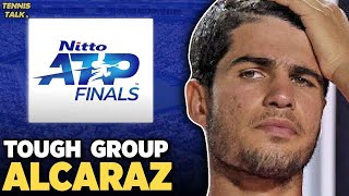 Alcaraz Tough Draw Sinner Favourite at ATP Finals 2024  Tennis News [upl. by Abekam]