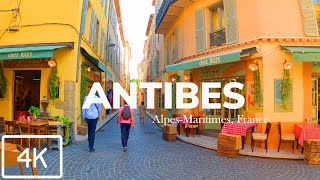 4K French Riviera Walking Tour Antibes France [upl. by Barnabas]