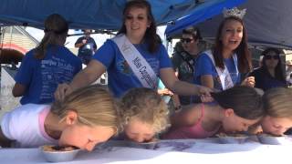 National Blueberry Festival Kids Pie Eating Contest [upl. by Acirtap765]