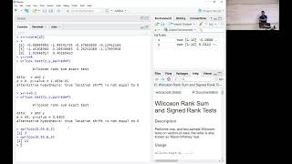 Wilcoxon Rank Sum Test in R [upl. by Annhoj152]