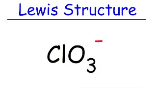 ClO3 Lewis Structure  Chlorate Ion [upl. by Clynes]