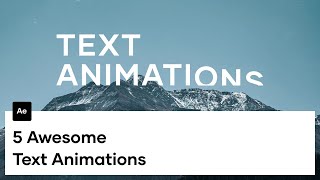 How To Animate Text In After Effects  5 Awesome Text Animations [upl. by Kroo]