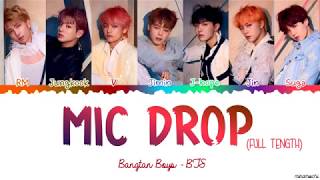 Full Length Edition BTS  MIC Drop Steve Aoki Remix Lyrics Color Coded HanRomEng [upl. by Rovner634]