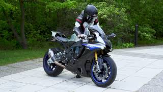 Yamaha R1 Exhaust Sound  Startup and Rev [upl. by Aicilehp]