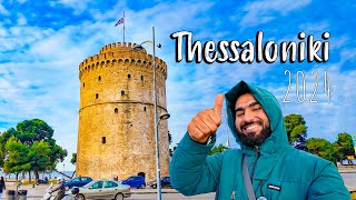 Thessaloniki Greece 🇬🇷 walking tour in 4K Greece 2024 [upl. by Shari]