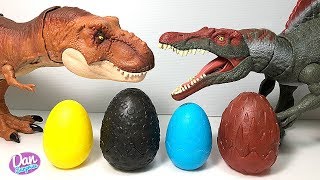 Hatch new Dinosaur Toys Eggs with Jurassic World Dinosaur Fun Video [upl. by Bloom]