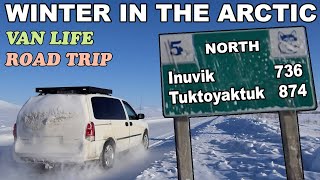 Van Life Winter Trip to the Arctic Ocean  Dempster Highway [upl. by Ahgiel]