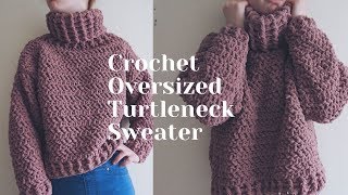 CROCHET TURTLENECK SWEATER SIZES S5XL [upl. by Columbyne576]