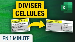 Comment diviser des cellules dans Excel [upl. by Ennaitsirk]