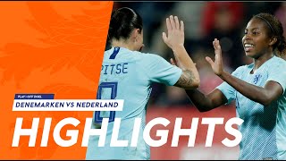 Highlights Denemarken  OranjeLeeuwinnen 09102018 WK 2019 Playoff [upl. by Elamrej]