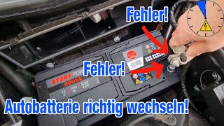 Autobatterie richtig tauschen Mercedes CLK Batterie Auto wechseln W209 [upl. by Alano]