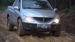 ssangyong actyon sports 4x4 offroad [upl. by Riti260]